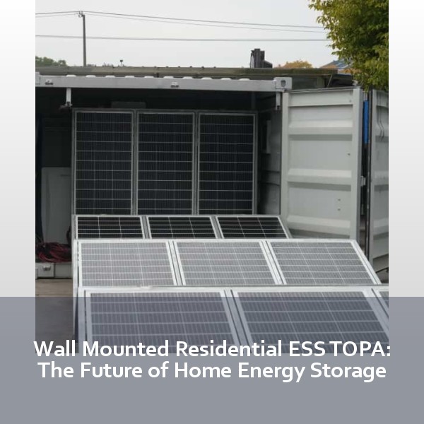 Wall Mounted Residential ESS TOPA: The Future of Home Energy Storage